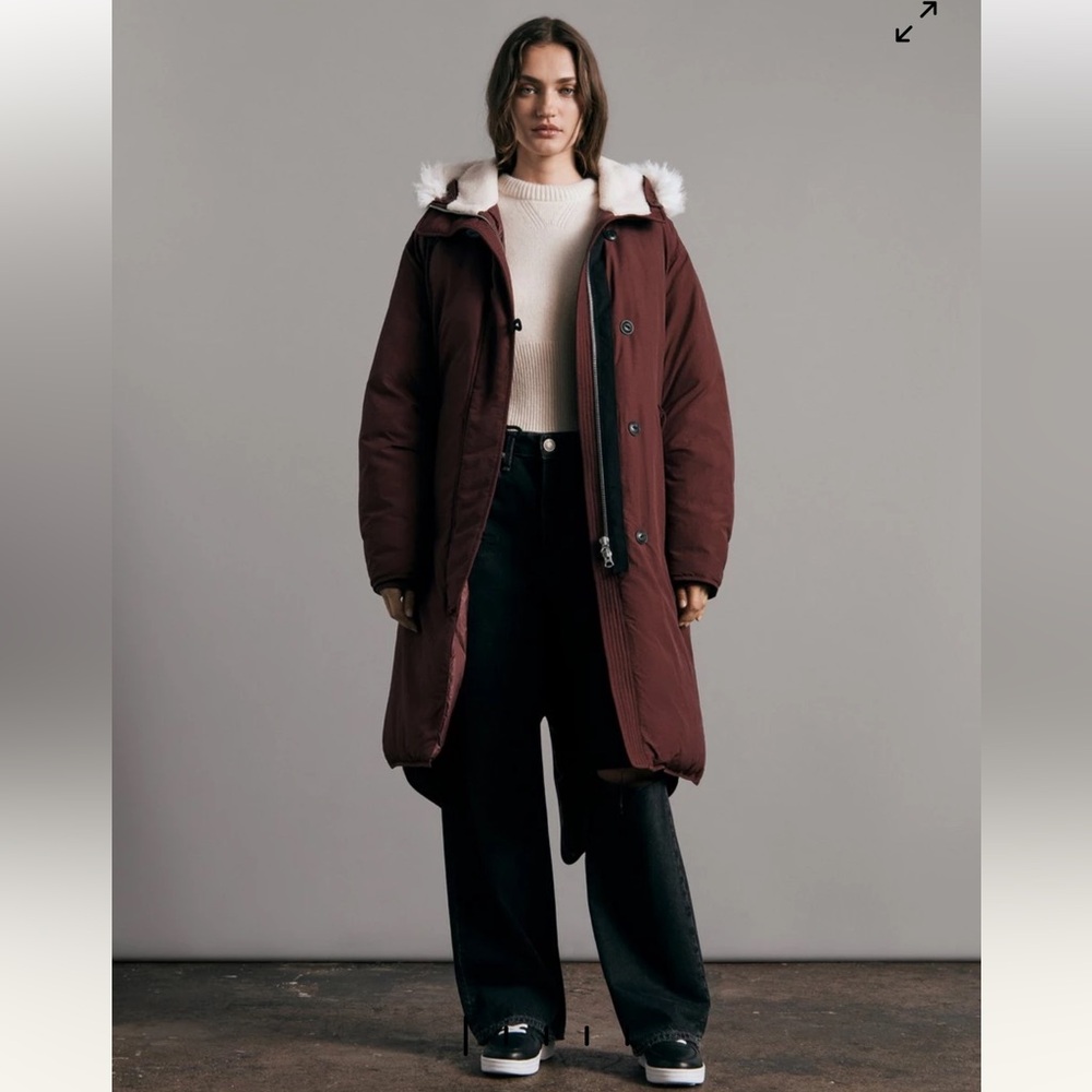 Like New ‘Rag & Bone’ Burgundy Down Filled Parka
